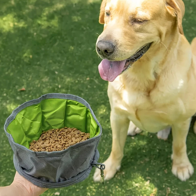 Alimentador portátil para animais de estimação, tigela dobrável e conveniente para alimentação de água para cães, filhotes e gatos, tigela dobrável para áreas externas, suprimentos para animais de estimação