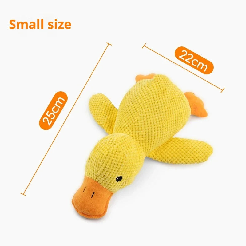 Brinquedo de pelúcia para cachorro, companheiro de sono, pato, resistente à mordida, ranger de dentes, alívio sonoro, brinquedo de som de pato, atacado e varejo