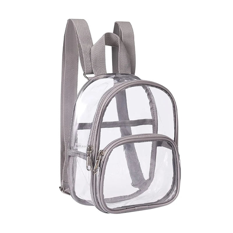 Mochila transparente de PVC para esportes ao ar livre, fitness, casual, viagem, visível, grande capacidade, à prova d'água, bolsa de ombro
