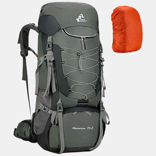 Mochila de acampamento 75L, bolsa esportiva de viagem com capa de chuva, escalada, montanhismo, trekking, mochila para atividades ao ar livre, bolsa de ombro para caminhada masculina