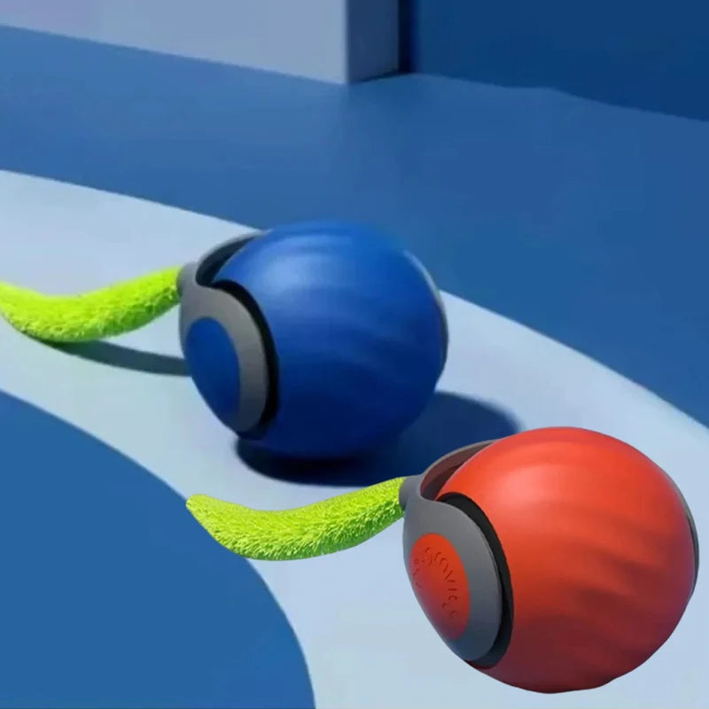 Brinquedos interativos para gatos, bola inteligente com rolamento automático e cauda falsa, brinquedo elétrico recarregável por USB para animais de estimação, para provocação e treinamento