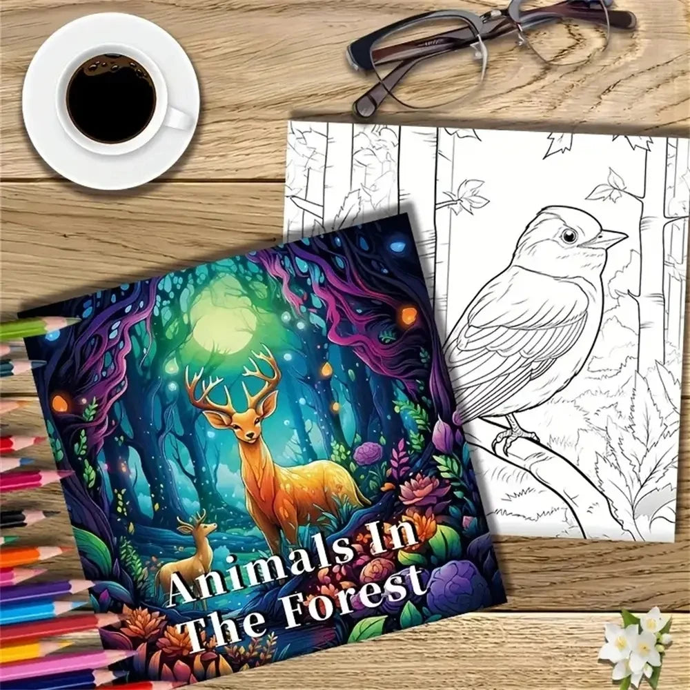 1 peça livro de colorir de arte com 22 páginas, presente para festa de aniversário, alívio do estresse, matar o tempo, grafite, pintura, desenho, livro de arte