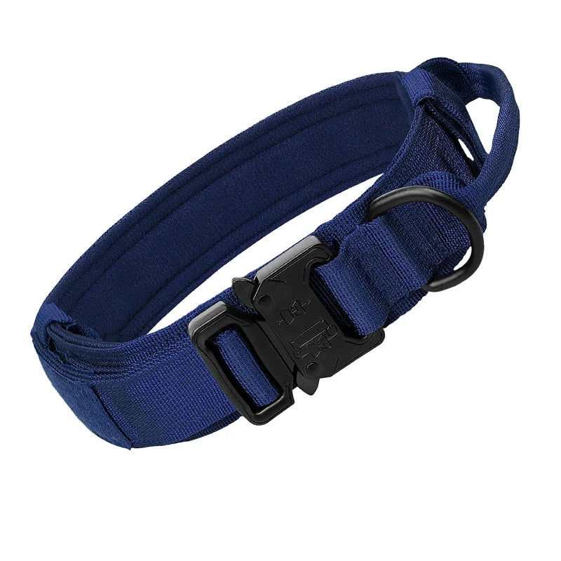 Strong Military Training Tactical Dog Collar with Control Handle and Heavy Quick-Release Metal Buckle for Medium Large Breed Dog