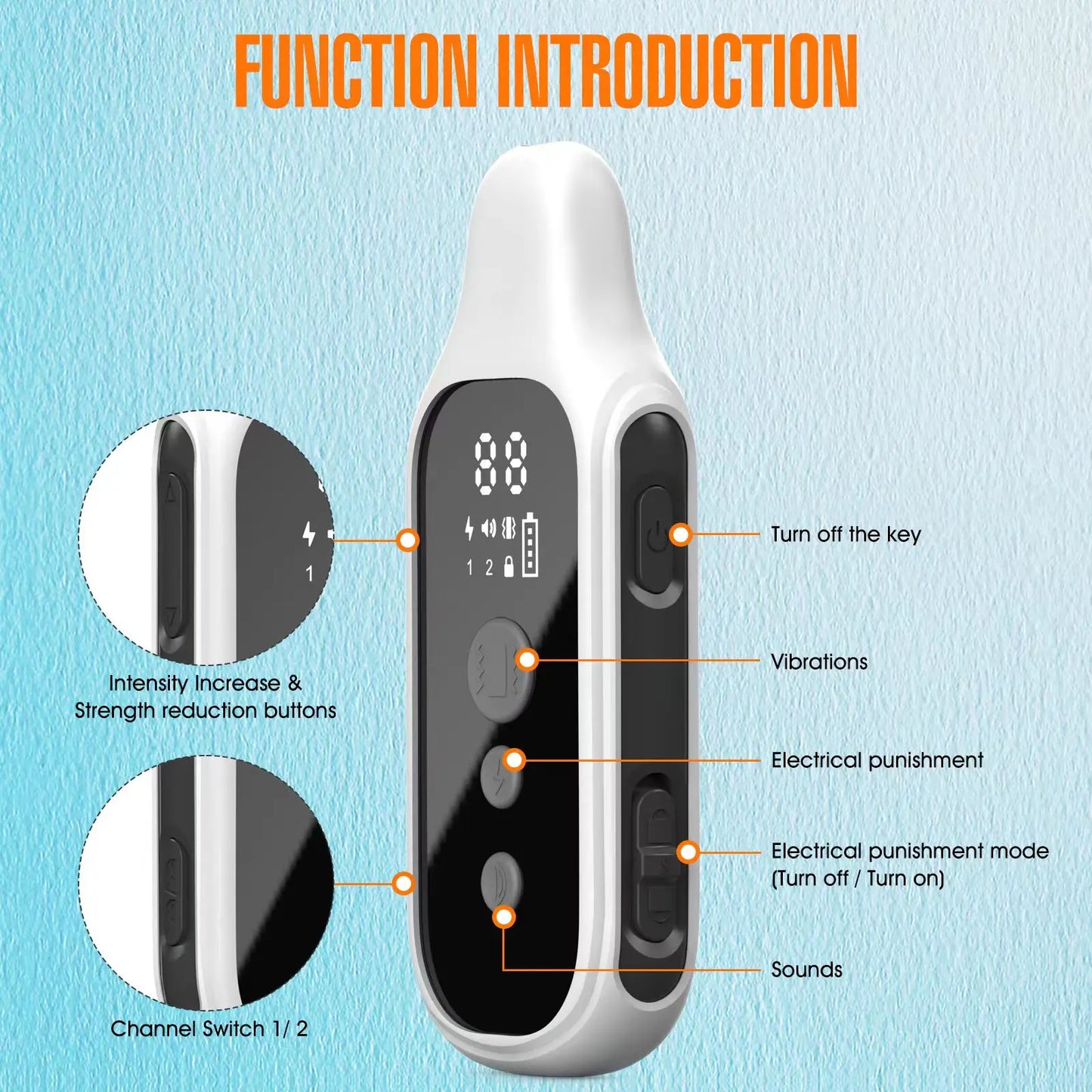 Shock Collar for Dogs, Dog Training Collar with Remote Control 3500FT, 3 Training Modes, IP67 Waterproof E Collar for Small