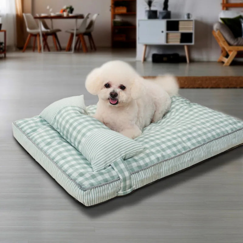 Cama removível e lavável para cães, cama de verão para gatos, tapete universal sazonal para animais de estimação, tapete para cães, tapete para dormir, suprimentos para animais de estimação