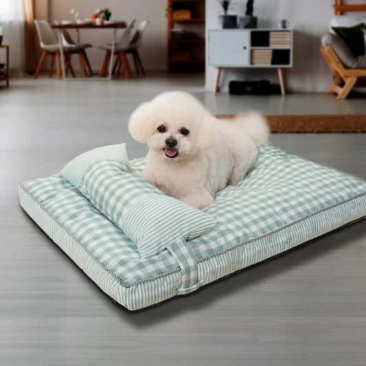 Cama removível e lavável para cães, cama de verão para gatos, tapete universal sazonal para animais de estimação, tapete para cães, tapete para dormir, suprimentos para animais de estimação