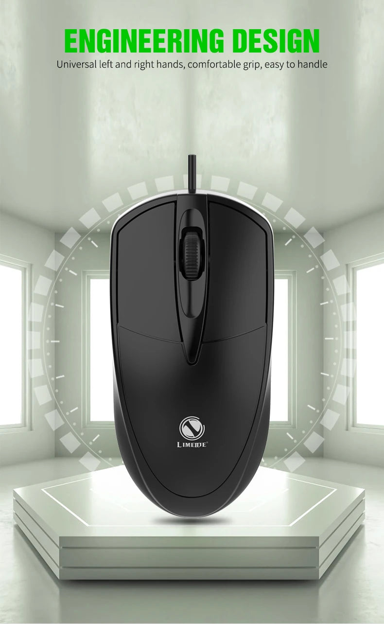 301 Mouse com fio para jogos de escritório, computador desktop, laptop, mouse comercial, mouse óptico USB