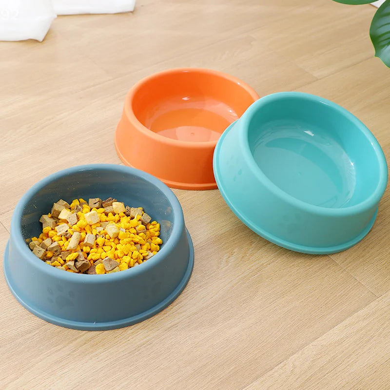 High Quality Pet Feeding Bowls For Cats And Dogs Solid Color Food Water Bowls Easy To Clean Wet & Dry Food Bowls Pet Supplies