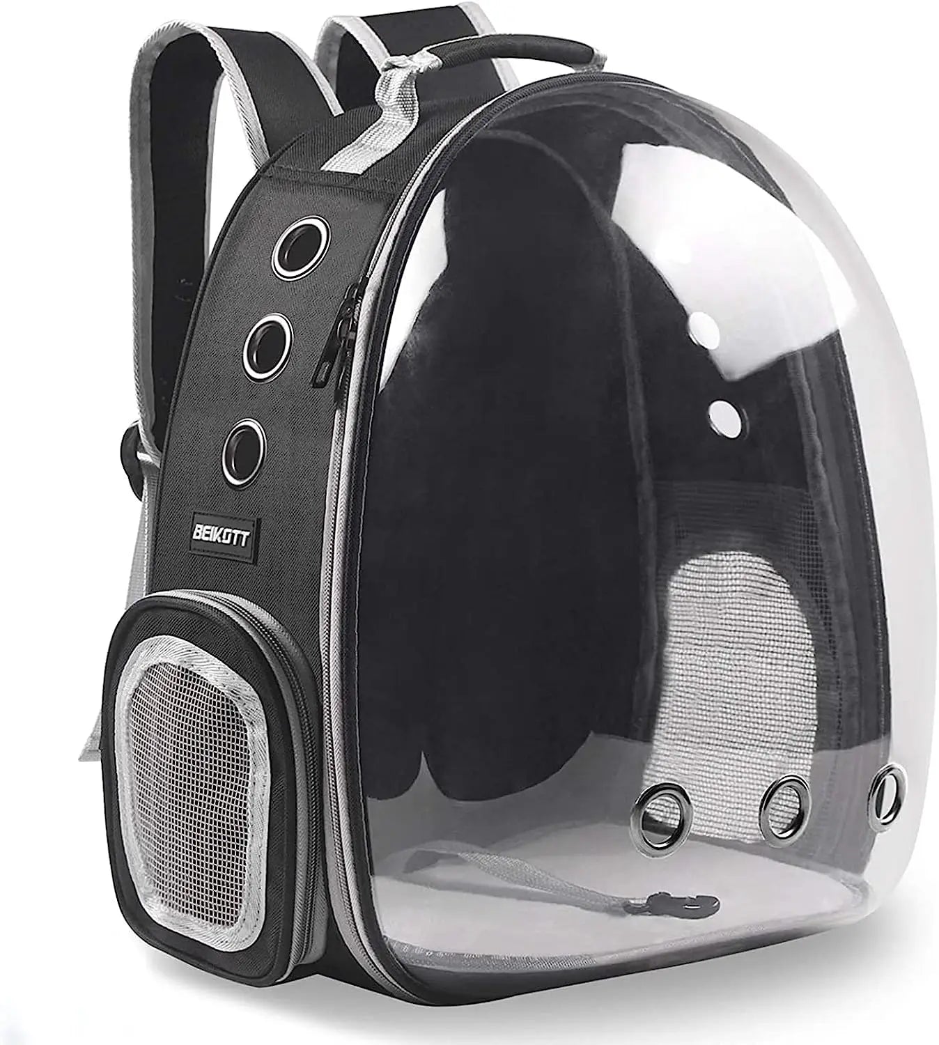 Mochila para gatos, bolsa respirável, cápsula transparente, portátil, para viagem ao ar livre, bolsa de ombro para animais de estimação, mochila para animais de estimação