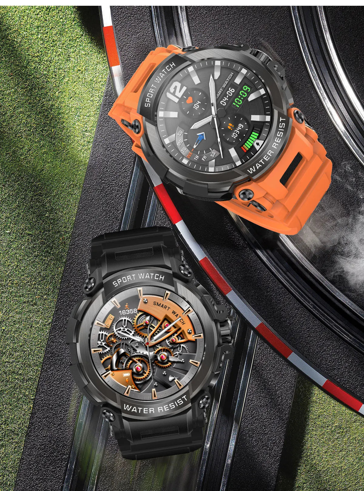 Novo Smartwatch Masculino 2025 com Tela HD de 1,5" e Chamadas Militares, IP68 à Prova D'água, 100 Modos Esportivos, com Bateria Grande de 600mAh