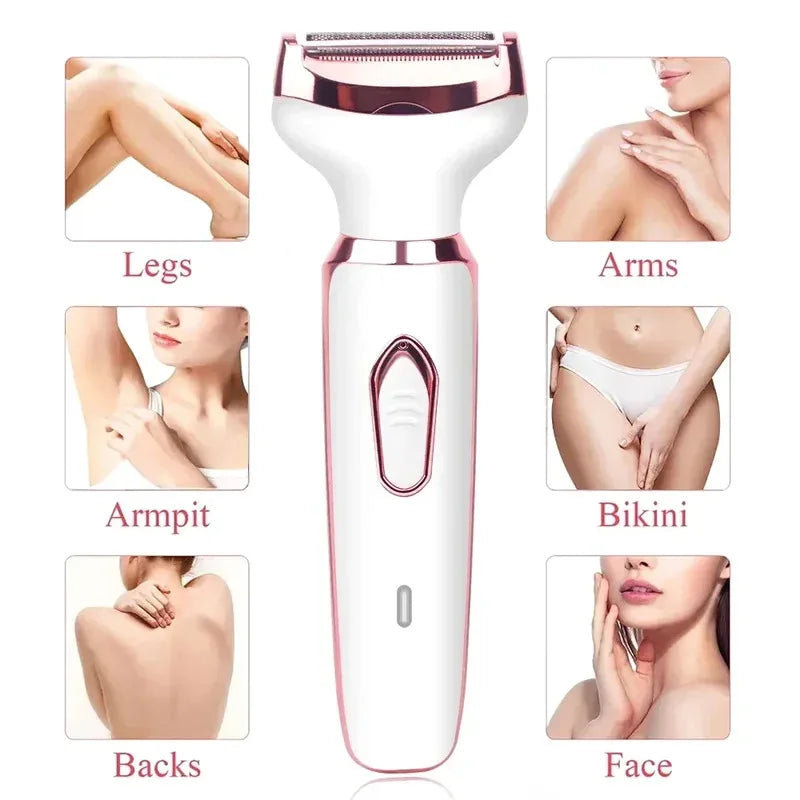 Depilador elétrico 4 em 1 para mulheres, depilador facial, aparador, depilador indolor para mulheres, para sobrancelhas e nariz