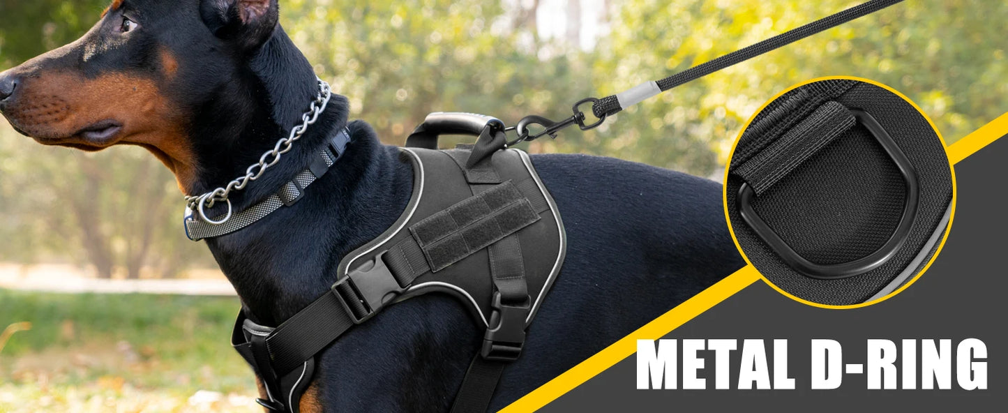 Arnês tático para cães, colete de treinamento para animais de estimação, Doberman Pinscher, arnês para cães de pequeno, médio e grande porte, à prova de explosão