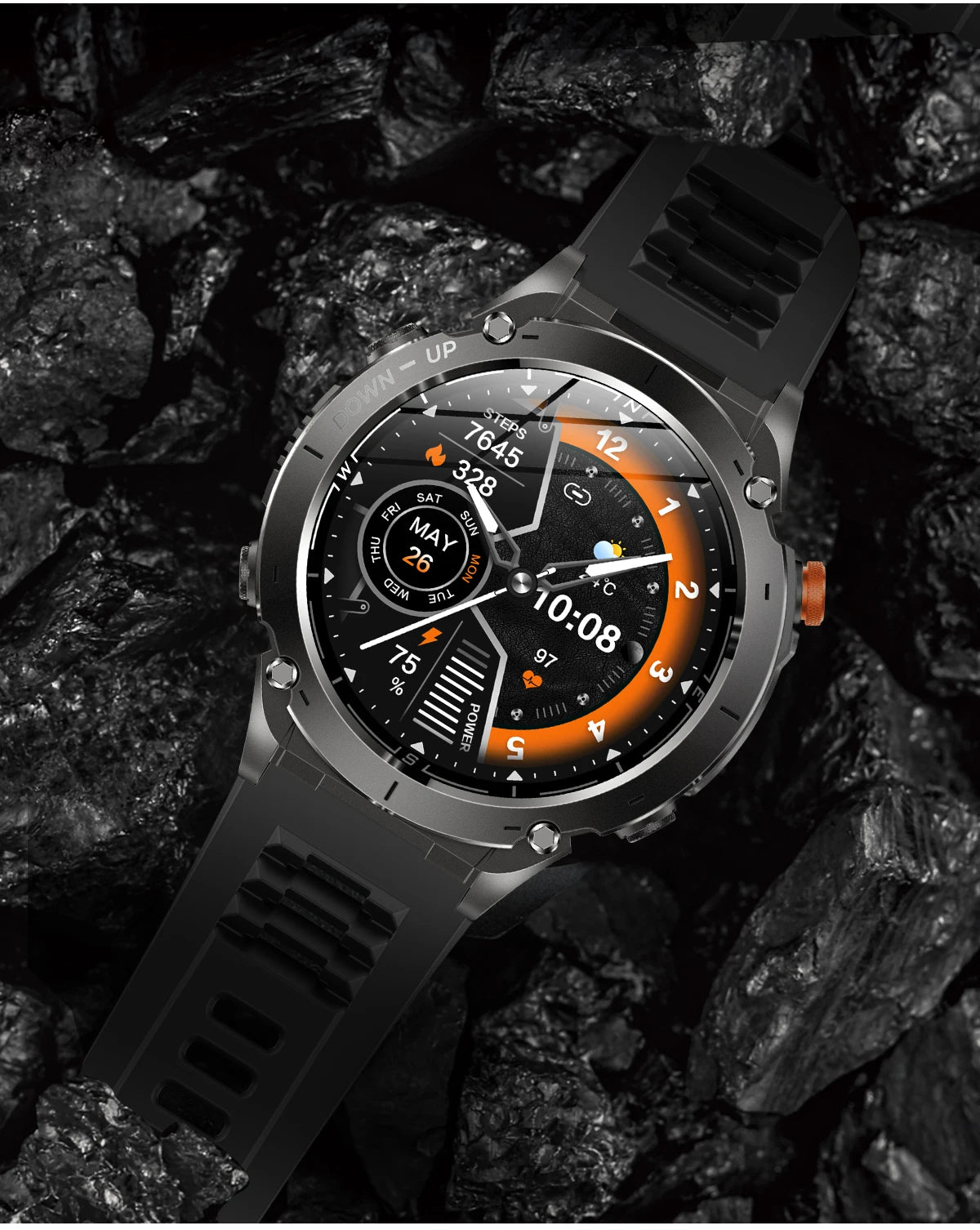 Novo relógio inteligente Xiaomi IOS Ultra GPS 2025, à prova d'água, 10ATM, com bússola GNSS de banda dupla integrada, esportivo militar, masculino, pulseira de natação