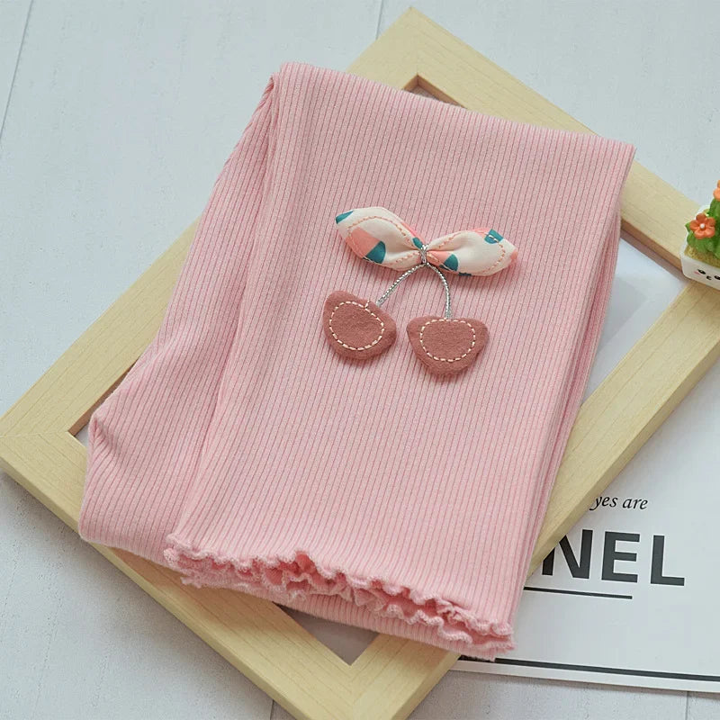 Kids Leggings Cherry Decoration Kids Leggings for Girls 2 To 7 Years Kids Pants Clothes Girls  Children Leggings Girls