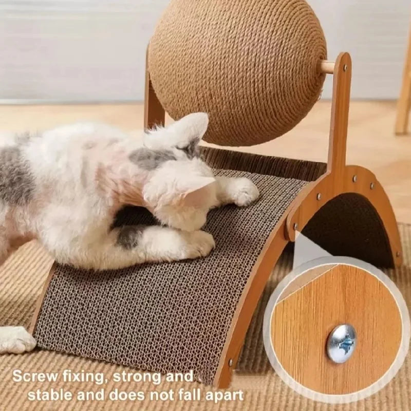 Brinquedo arranhador de coelho para gatos gatinhos brincarem dentro de casa proteger móveis sisal natural arranhador de gato acessório de treinamento para animais de estimação