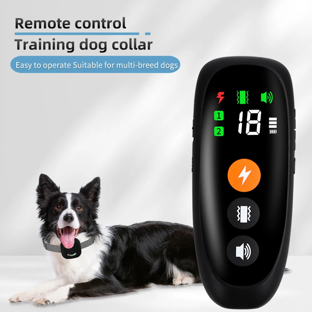 New 800m Electronic Dog Training Collar Remote Control Shock Collar Waterproof Anti Bark Dog Collar with Shock Vibration Sound