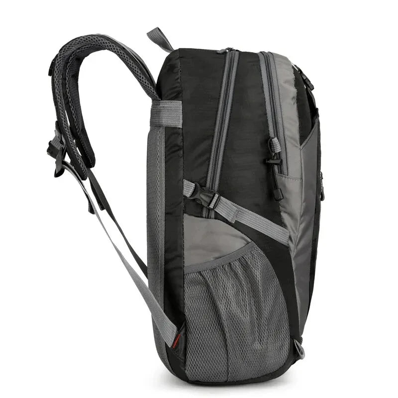 Mochila de caminhada de grande capacidade à prova d'água para áreas externas de 40L, mochila de acampamento, mochila de viagem, bolsas de nylon, bolsa de viagem para caminhadas