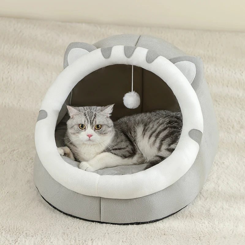 Cama super para gatos, casa quente para animais de estimação, caverna para gatinhos, almofada, casa para gatos, cesta para cães dormirem, tenda, tapete para cães pequenos, suprimentos, cama para gatos