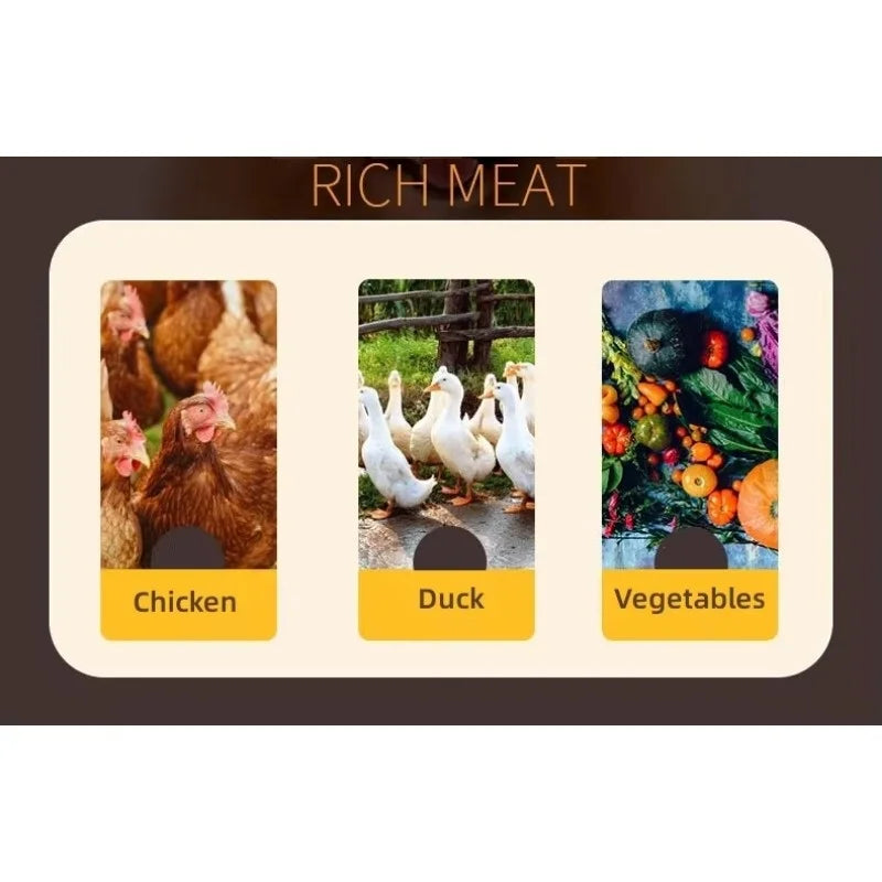 Ração para cães Petiscos para animais de estimação Frango com alto teor de proteína Vegetais orgânicos naturais Ração seca para cães Deliciosa e nutritiva Recompensas para treinamento de cães