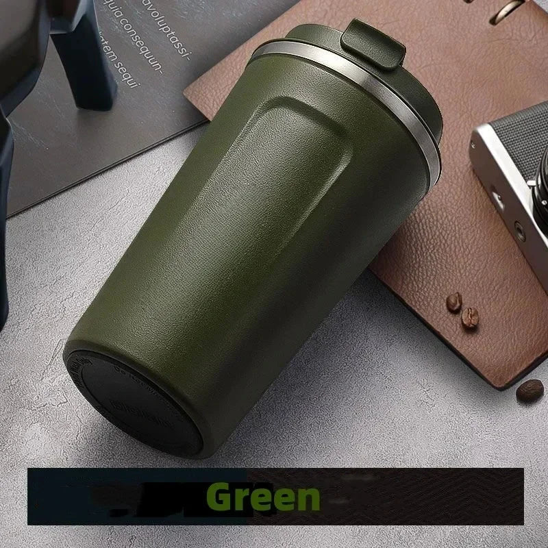 Caneca térmica de viagem de aço inoxidável 380/510ml para café, à prova de vazamento, garrafa térmica, chá, café, garrafa térmica a vácuo, copos isolados, quente