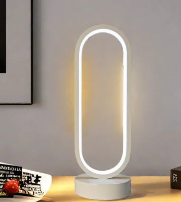 1 peça de lâmpada de anel para quarto, sala de estar, lâmpada de cabeceira com três cores escurecidas, luz noturna LED