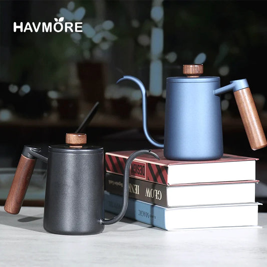 Aço inoxidável 304 600ml bico longo pescoço de ganso cafeteira expresso barista chaleira bule acessórios ferramentas