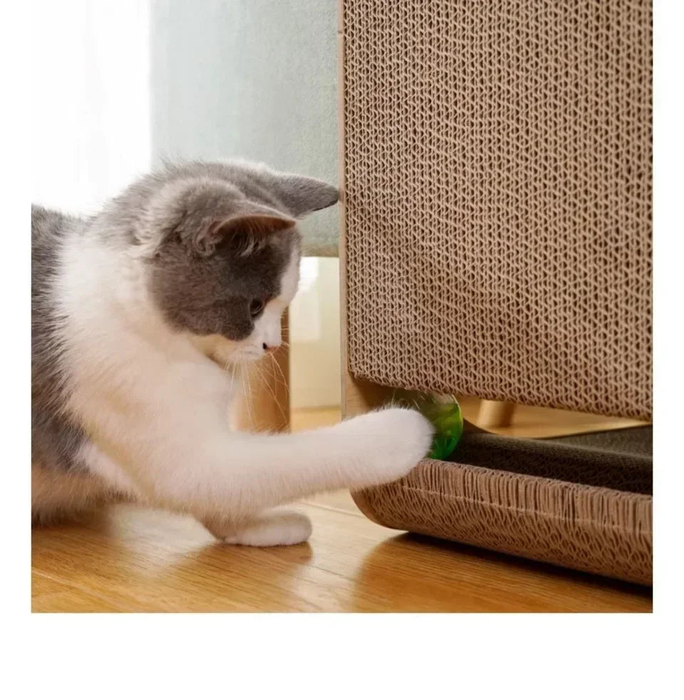 L-shaped Cat Scratching Board Vertical Pet Cat Scratching Post Wooden Wear-resistant and Scratch-resistant Grinding Claw Toys