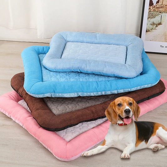 Tapete refrescante para animais de estimação, tapete respirável para dormir em cães e gatos, almofada para animais de estimação lavável e auto-refrescante para animais de estimação de pequeno e médio porte
