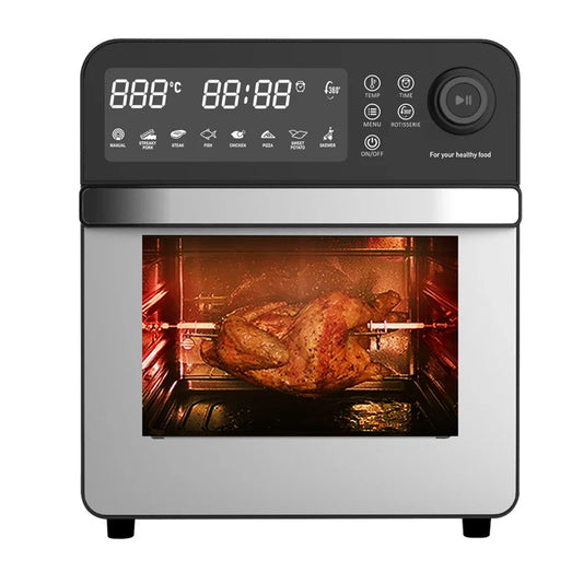 -Forno Air Fryer 12l 15l 16l 18l 23l 24l Fritadeira de Ar Inteligente Digital com Função de Vapor Forno Air Fryer de Aço Inoxidável