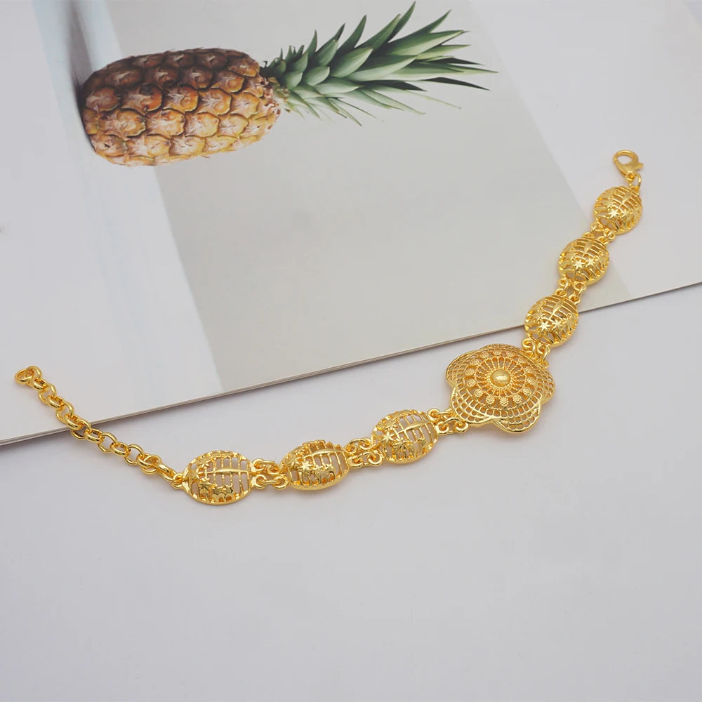 Conjuntos de joias finas 2023 para mulheres, presentes de casamento, colar, pulseira, brincos, anel, joias com contas africanas