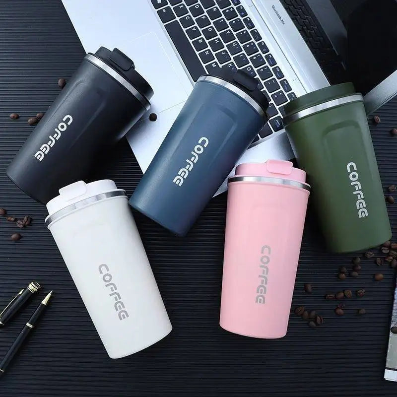 Caneca térmica de viagem de aço inoxidável 380/510ml para café, à prova de vazamento, garrafa térmica, chá, café, garrafa térmica a vácuo, copos isolados, quente