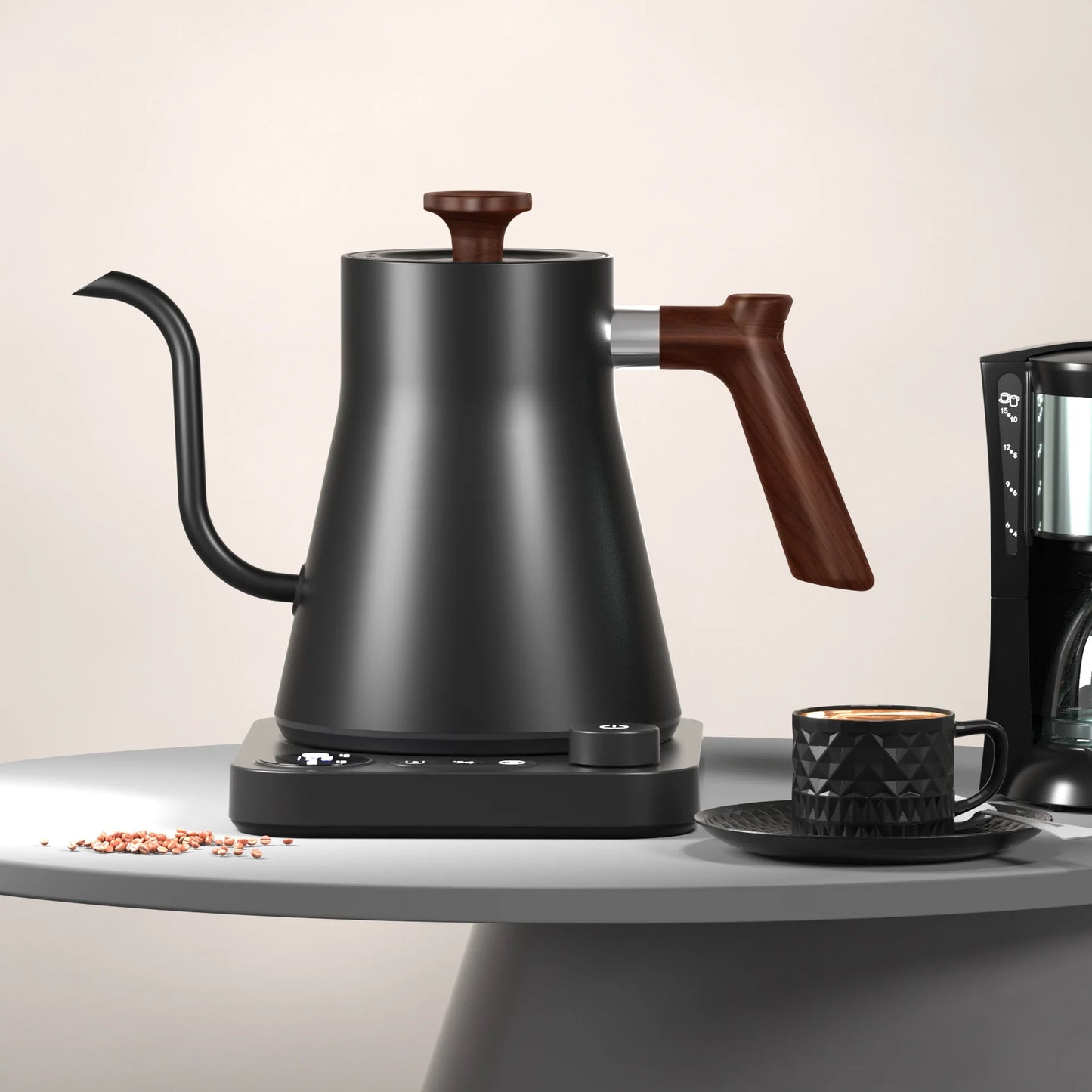 Chaleira elétrica de pescoço de ganso de 1200 W, chaleira para café, bule de chá com controle inteligente de temperatura constante, chaleira elétrica