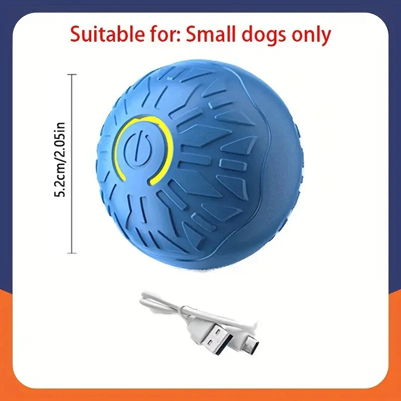Bola de brinquedo inteligente para cachorro, brinquedo eletrônico interativo automático para animais de estimação, com rolamento, recarregável por USB, que salta para filhotes e cães grandes, brinquedo de mastigar