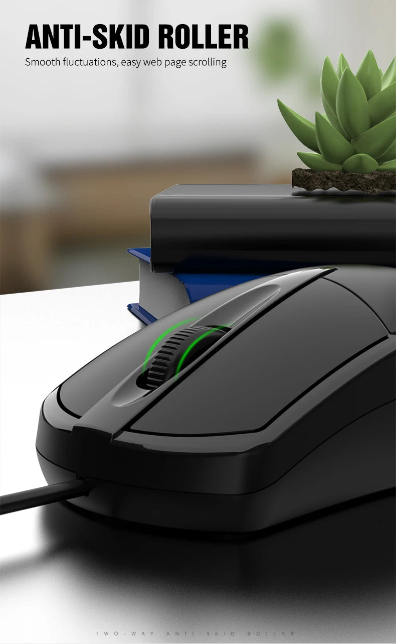 301 Mouse com fio para jogos de escritório, computador desktop, laptop, mouse comercial, mouse óptico USB