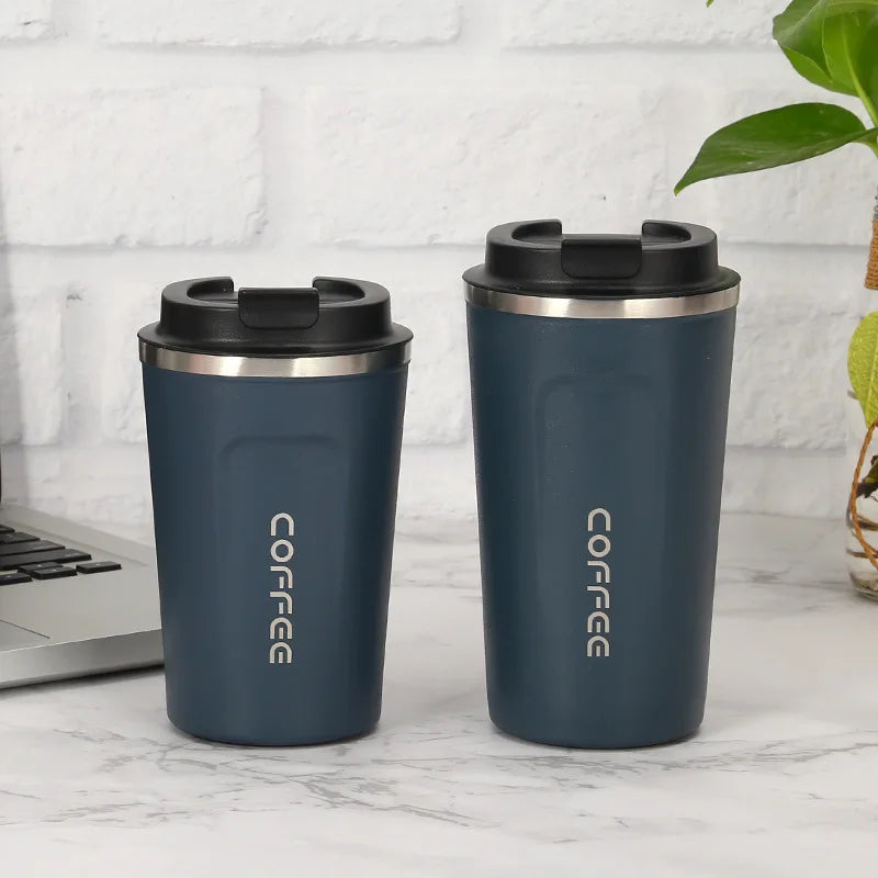 Caneca térmica de viagem de aço inoxidável 380/510ml para café, à prova de vazamento, garrafa térmica, chá, café, garrafa térmica a vácuo, copos isolados, quente