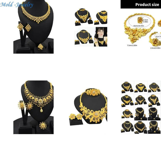 69HB Conjunto de colar e brincos elegantes e modernos para noivas, acessório portátil para casamentos e ocasiões formais