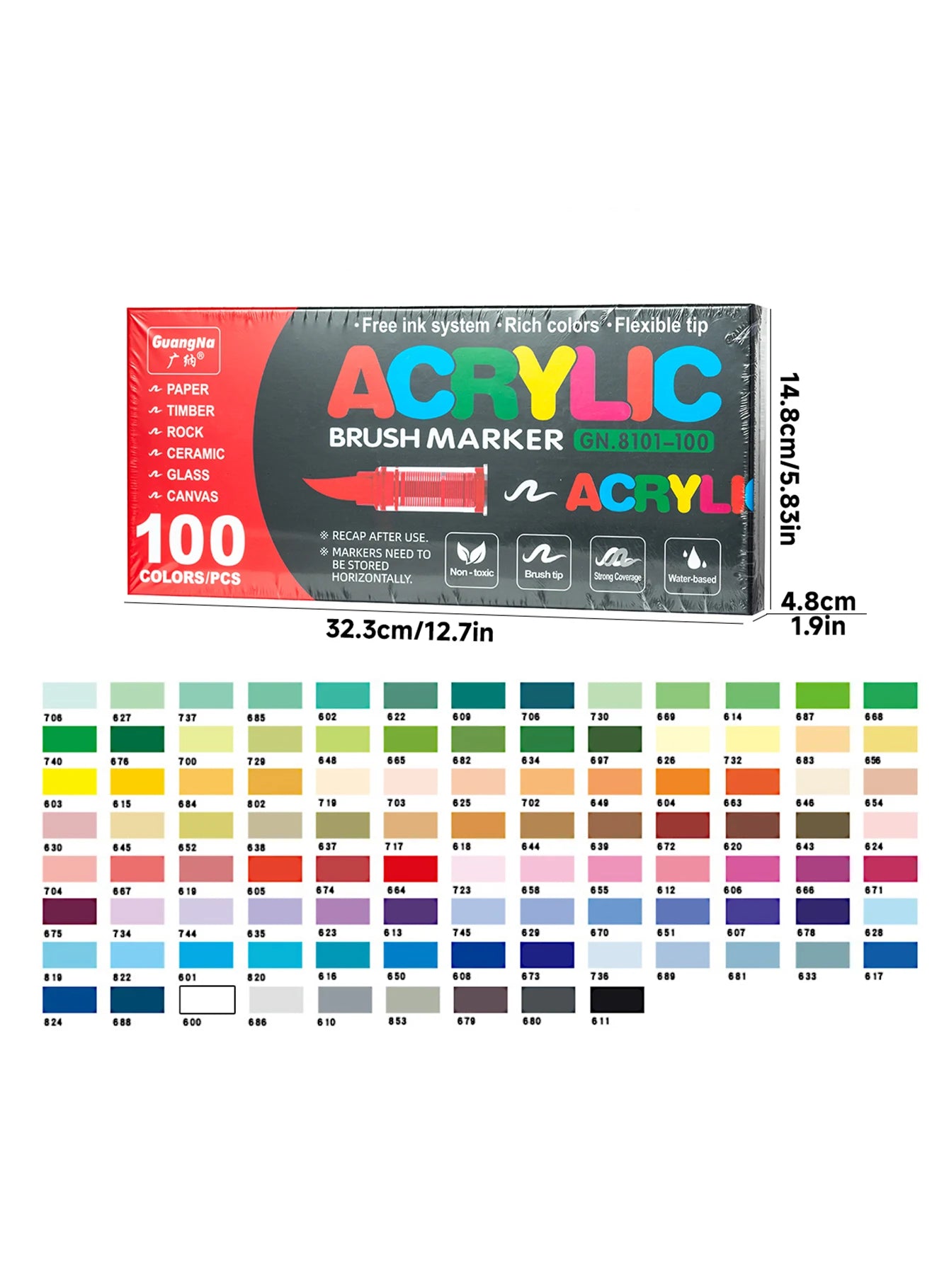Conjunto de marcadores profissionais para artistas, 12-240 cores/caixa - Marcadores acrílicos líquidos de ponta macia para desenho em linha reta, pintura artística de grafite faça você mesmo