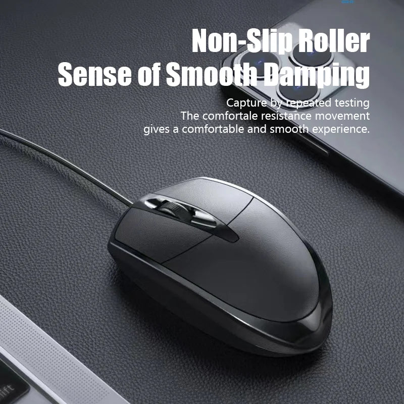 Mouse com fio Xiaomi Classic com design ergonômico e interface USB fotoelétrica de 1000 DPI, mouse para computador com fio para escritório, escola e casa