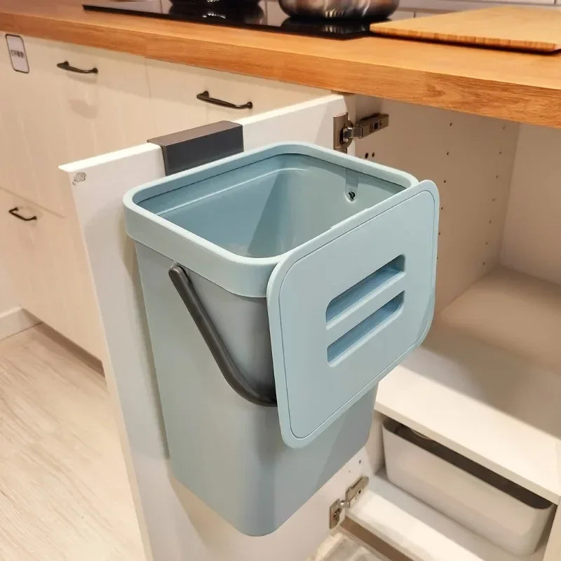 Lixeira compacta e silenciosa - 3/5L, lixeira selada ecológica para cozinha e escritório, sem necessidade de eletricidade