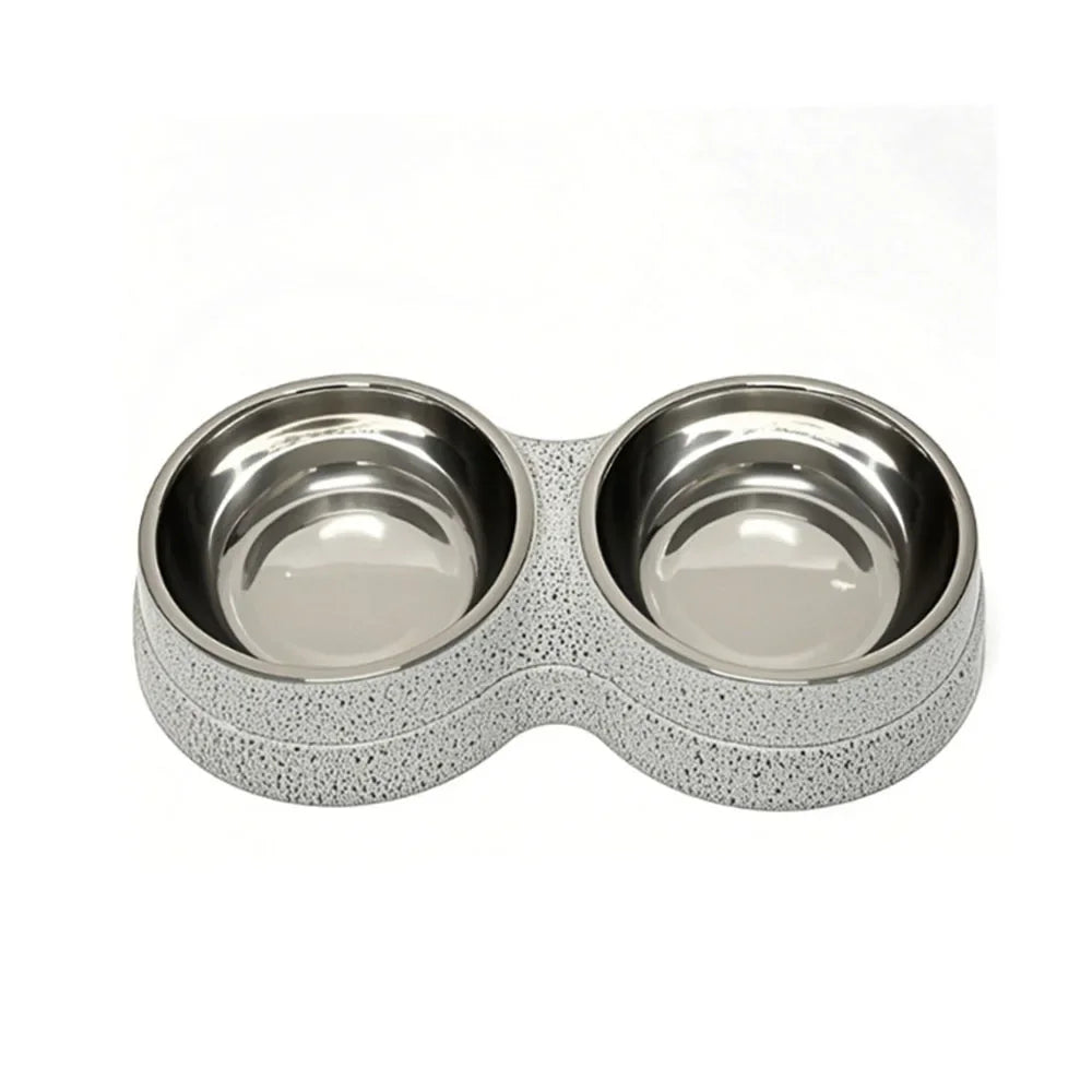 Tigela dupla para cães e gatos - Tigela 2 em 1 para comida e água para gatos médios, filhotes e suprimentos para alimentação de animais de estimação