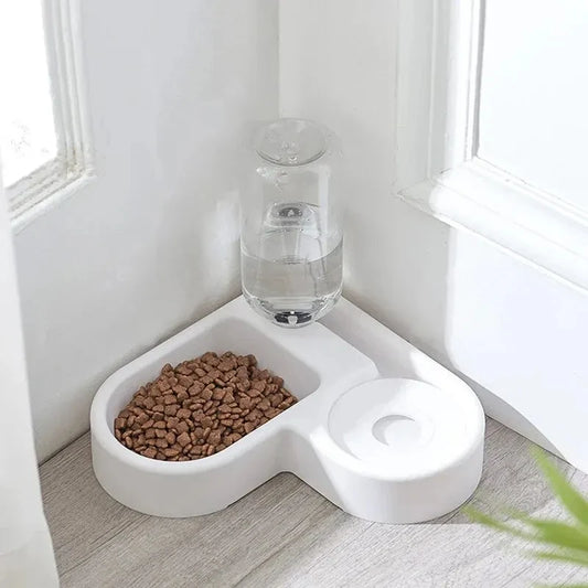 Tigela automática para animais de estimação, tigela à prova de umidade para gatos e cães, tigela multifuncional para beber e alimentar