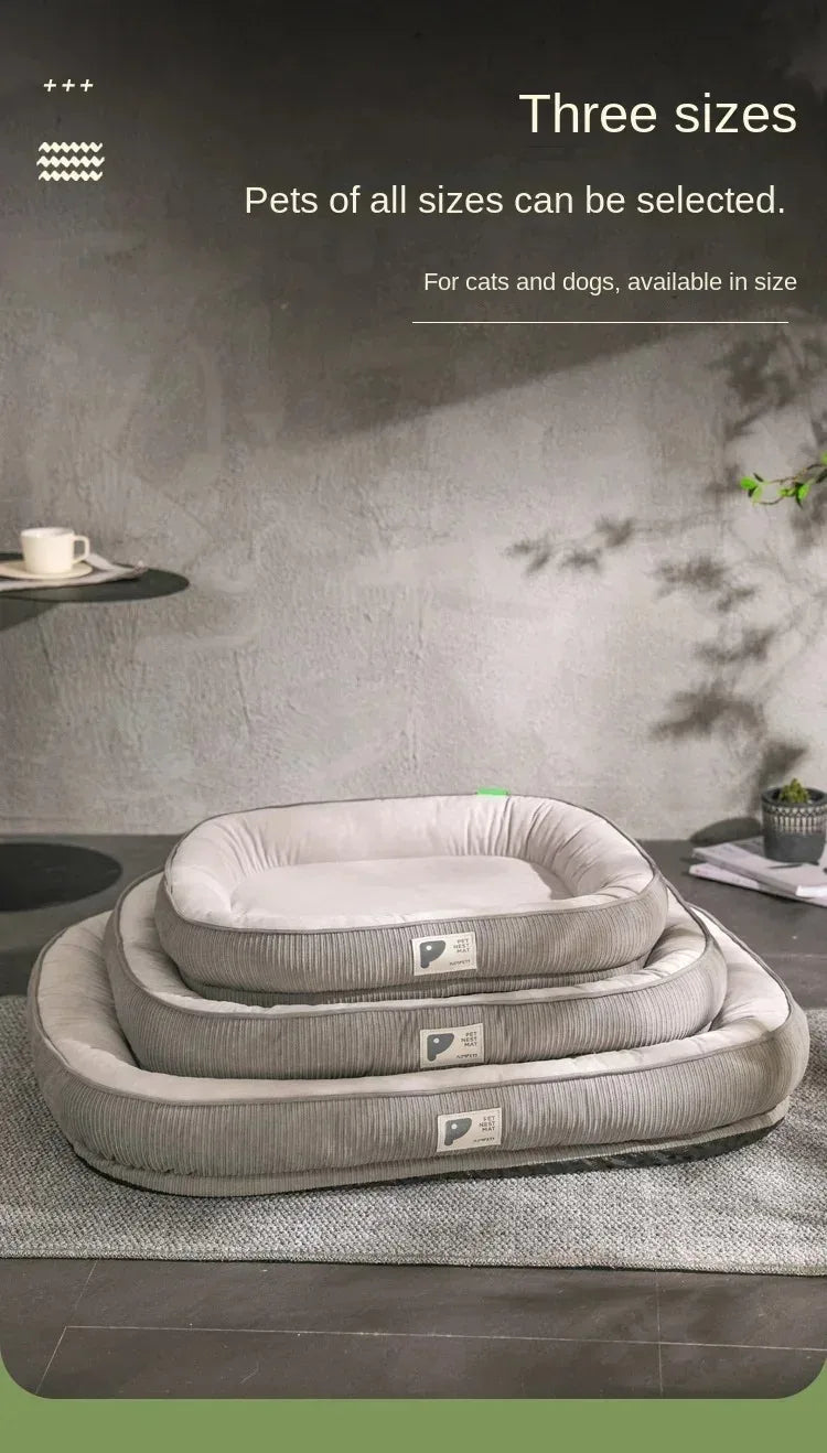 Pet Dog Bed Sofa Cat Warm Soft and Comfortable Sleeping Bed with Non-slip Design Portable Detachable Washable Pet Dog Bed Sofa