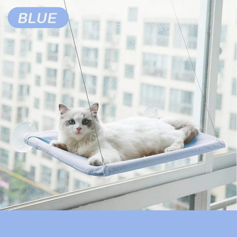Rede para gatos, cama suspensa aérea para gatos, casa para gatos, estrutura de escalada para gatinhos, assento de janela ensolarado, ninho com capacidade para 20 kg, acessórios para animais de estimação