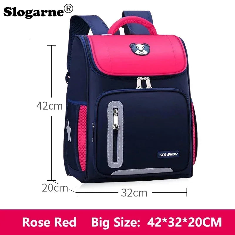 Mochilas escolares simples para estudantes, primárias, meninos, 1ª à 6ª série, proteção para coluna, redução de peso, mochila escolar para meninas, mochila unissex