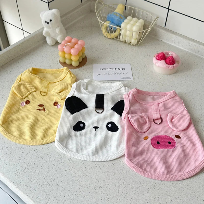 Roupas para cães pequenos, colete fino e fofo para cachorros, roupas para filhotes, roupas respiráveis ​​para chihuahua, colete para gatos, suprimentos para animais de estimação