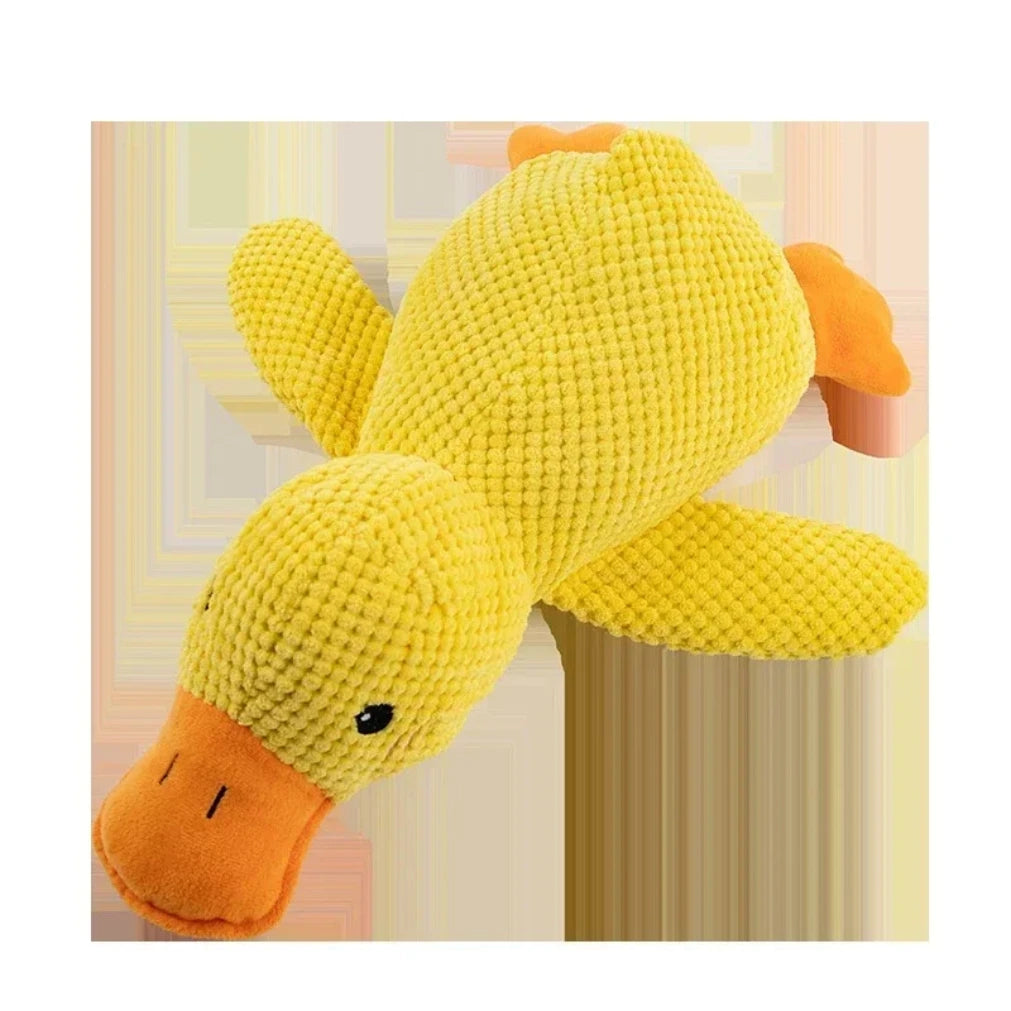 Brinquedo de pelúcia para cachorro, companheiro de sono, pato, resistente à mordida, ranger de dentes, alívio sonoro, brinquedo de som de pato, atacado e varejo