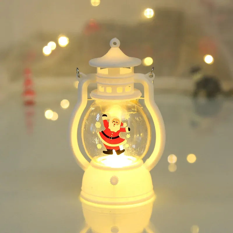 Enfeites de Natal 2025 com lanterna LED a pilhas, decorações de Natal para casa, Natal, Natal, Natal, Natal