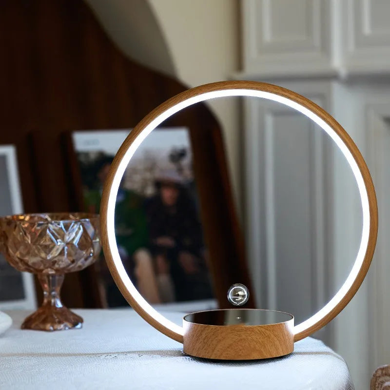 2025 Nova Lâmpada Circular de Anel Magnético de Luxo com Levitação Gradiente de Luz Atmosfera para Escritório, Quarto, Decoração de Casa, Presente Criativo