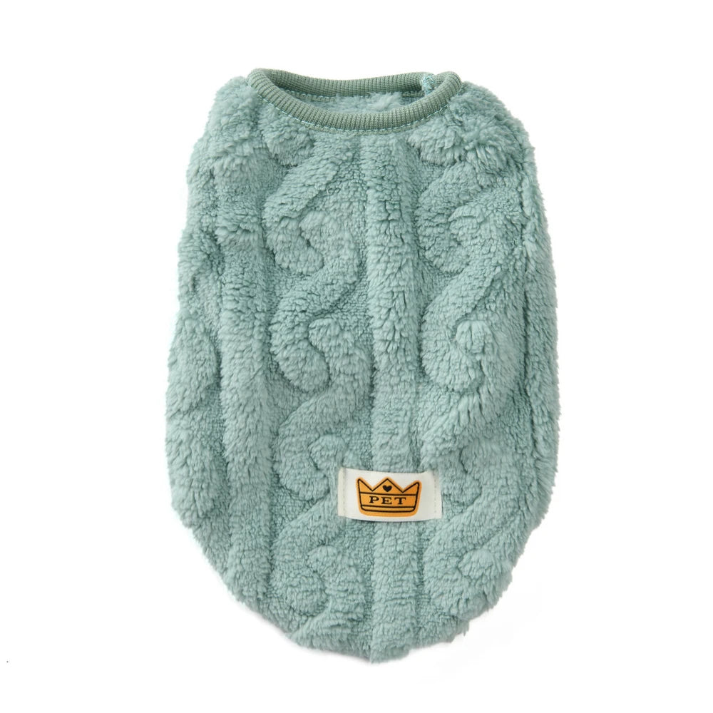 Roupas de lã macia para cães pequenos, suéter para gatos, outono e inverno, colete quente para filhotes, traje para buldogue francês e yorkshire