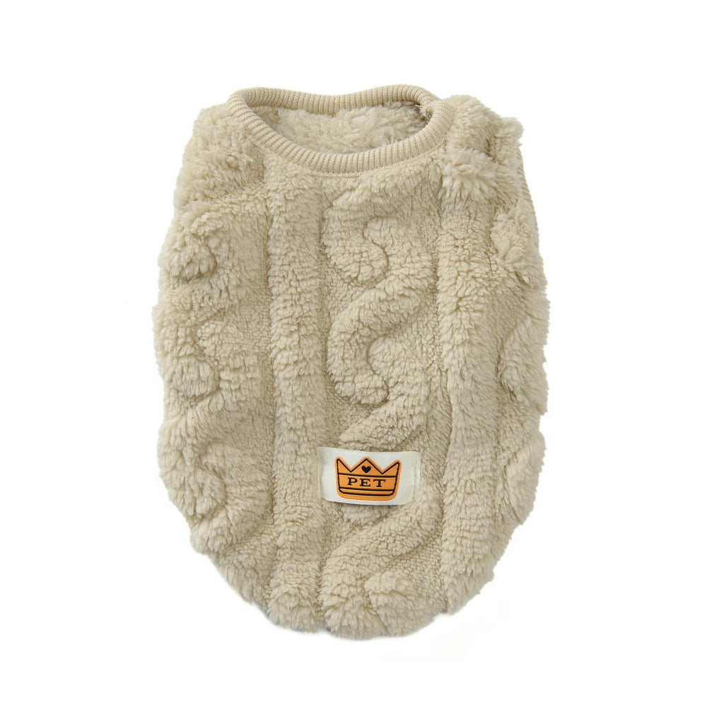Roupas de lã macia para cães pequenos, suéter para gatos, outono e inverno, colete quente para filhotes, traje para buldogue francês e yorkshire